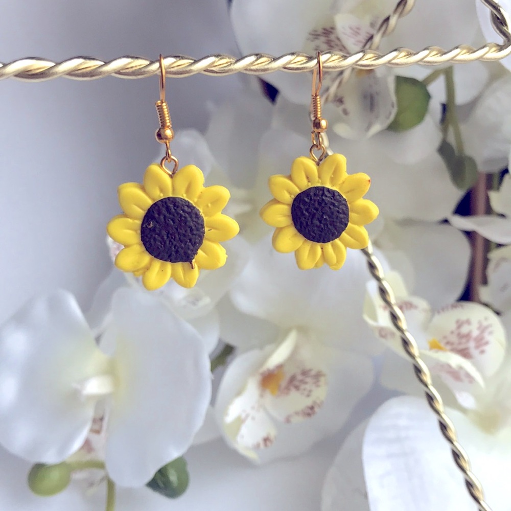 Boho Trendy Sunflower Inspired Earrings